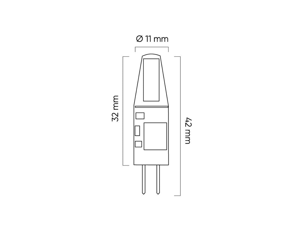 LED-lamp G4 COB 2700K 1,5W 120lm 10-18V AC/DC 360 ° Silicium LITE