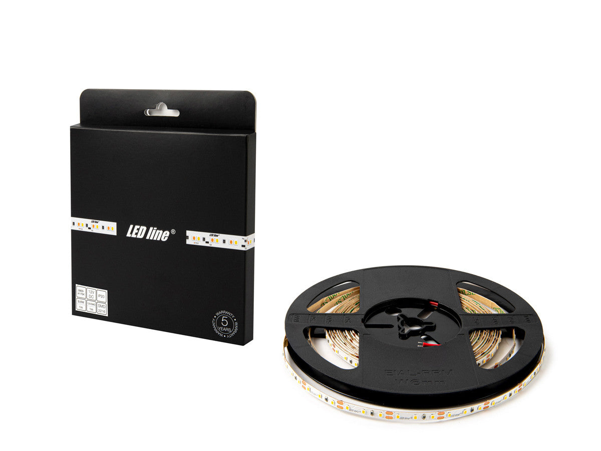 LED-strip 600/5m SMD 12V 4000K 9,6W IP20 WPCB 5mm 5m 740lm/m PRIME