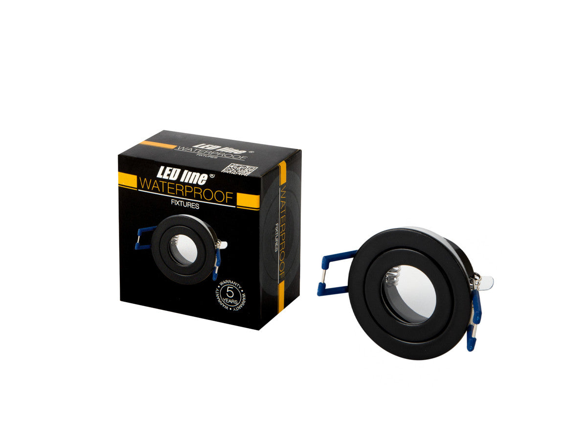 PLAFONDLAMP waterdicht MR11 rond IP65 zwart PRIME
