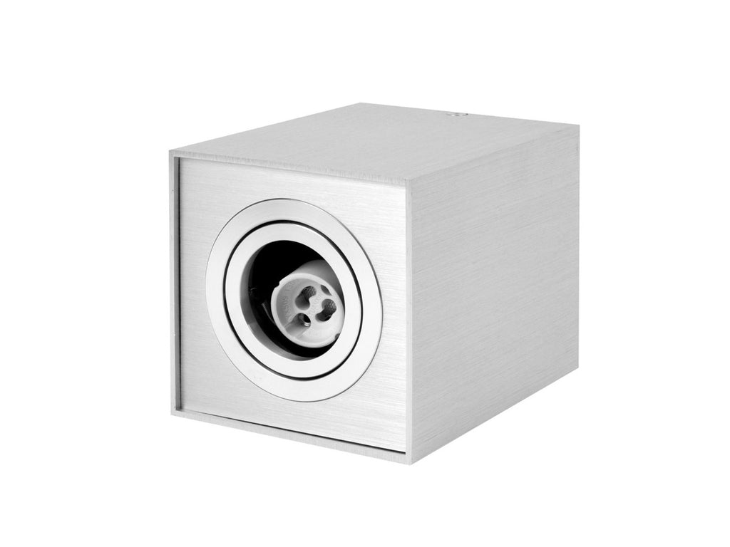 PLAFONDLAMP oppervlakte spot CUBO vierkant IP20 zilver PRIME
