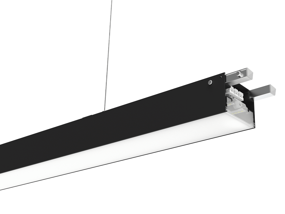 Lineaire armatuur FUSION 4000K 20W 2600lm 30*90° IP20 60cm zwart PRIME