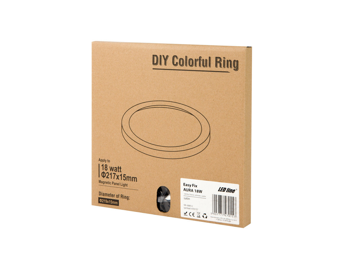 Downlight EASY FIX AURA Frame rond 18W FI22cm satijn LITE