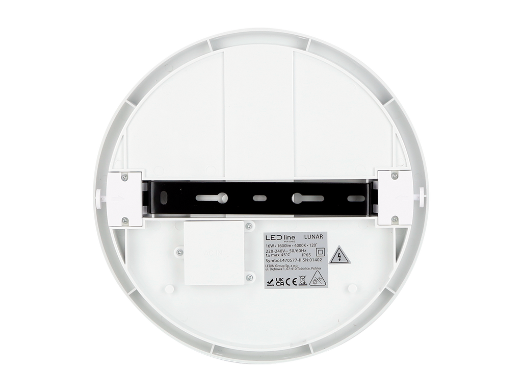 Plafonlamp LUNAR 4000K 16W 1600lm rond IP65 wit PRIME