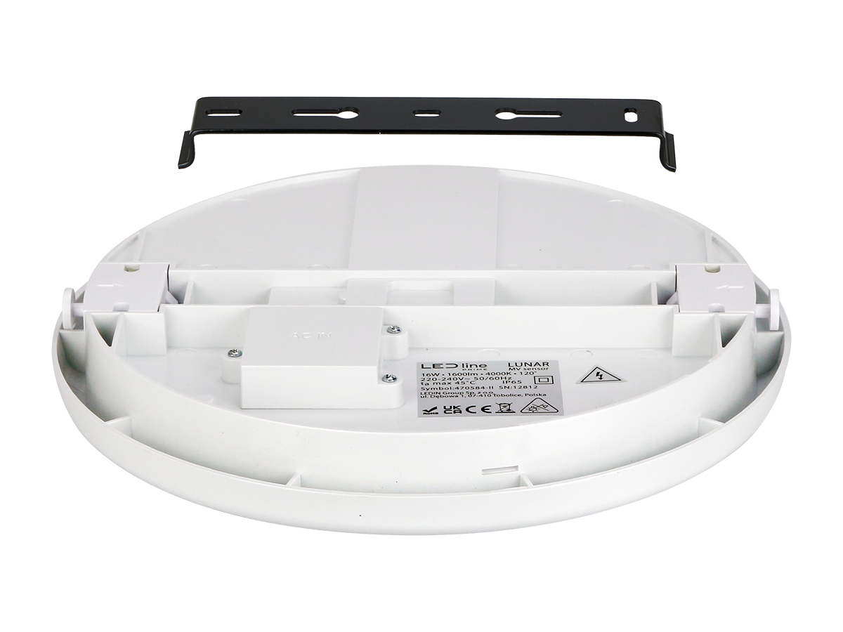 Plafonlamp LUNAR 4000K 16W 1600lm rond IP65 wit PRIME bewegingssensor