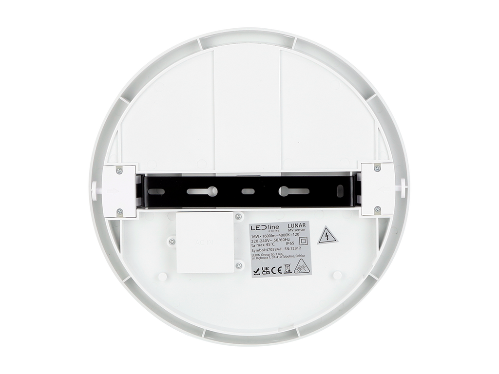 Plafonlamp LUNAR 4000K 16W 1600lm rond IP65 wit PRIME bewegingssensor