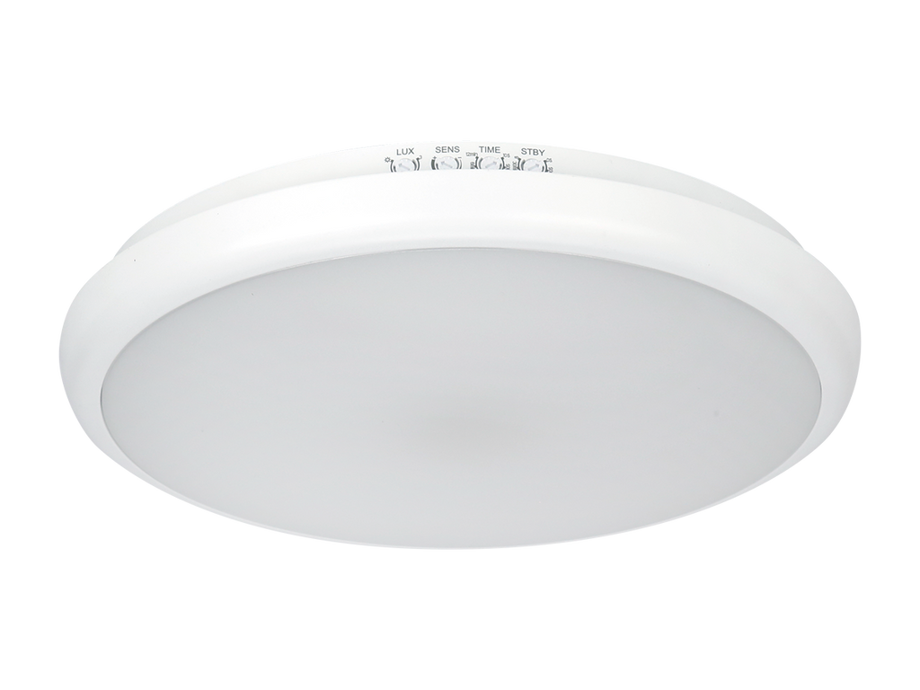 Plafonlamp LUNAR 4000K 16W 1600lm rond IP65 wit PRIME bewegingssensor