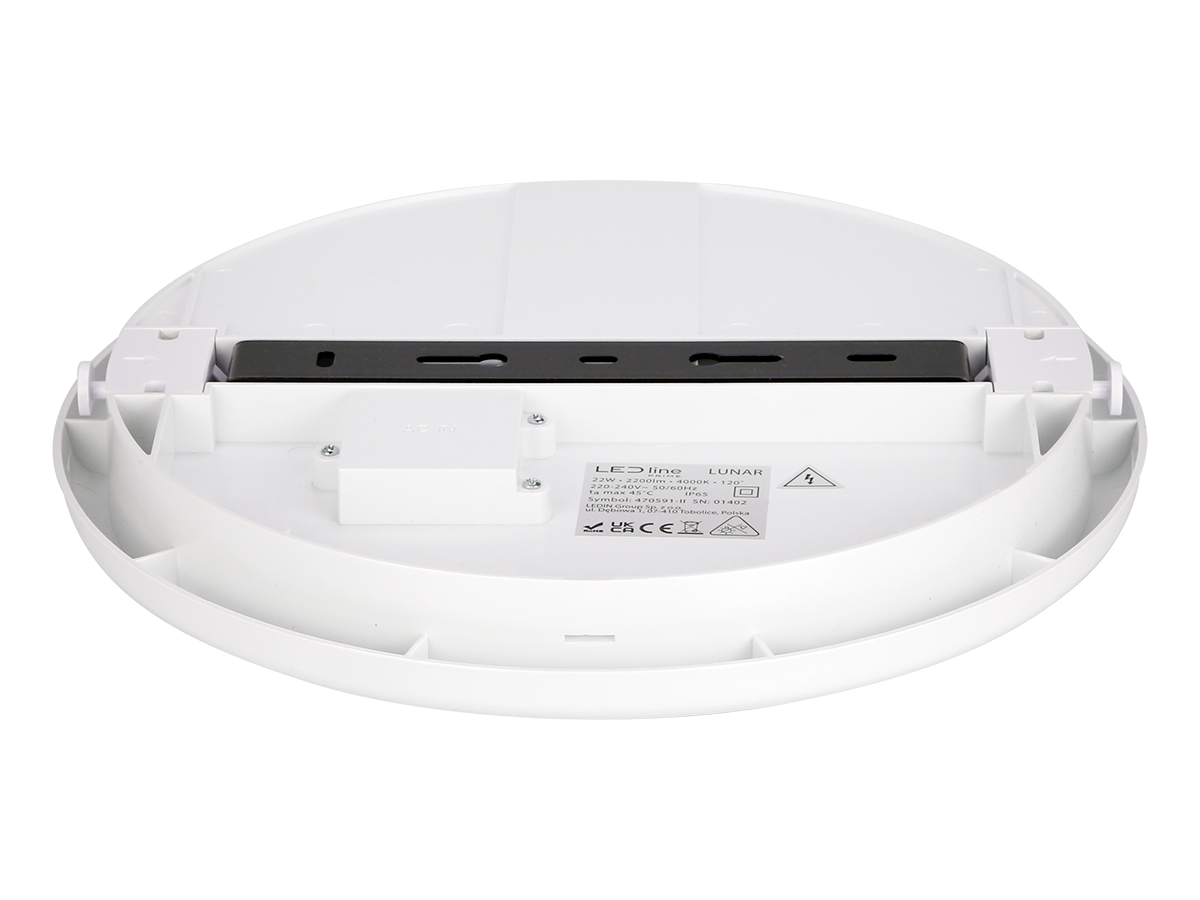 Plafonlamp LUNAR 4000K 22W 2200lm rond IP65 wit PRIME