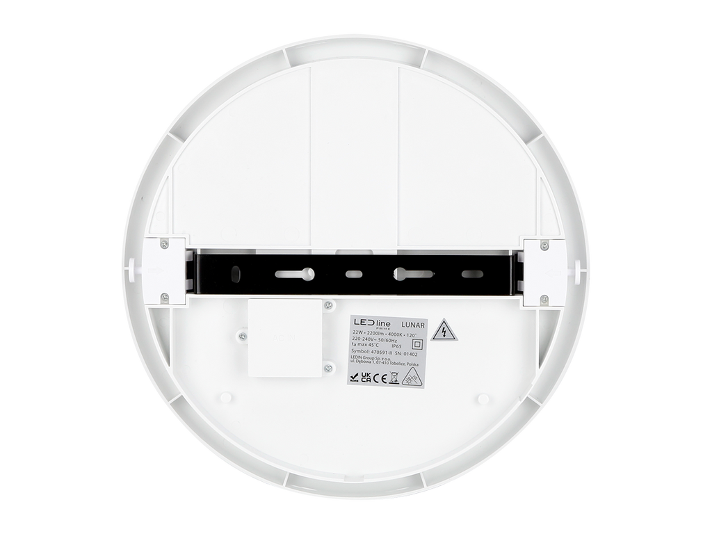 Plafonlamp LUNAR 4000K 22W 2200lm rond IP65 wit PRIME