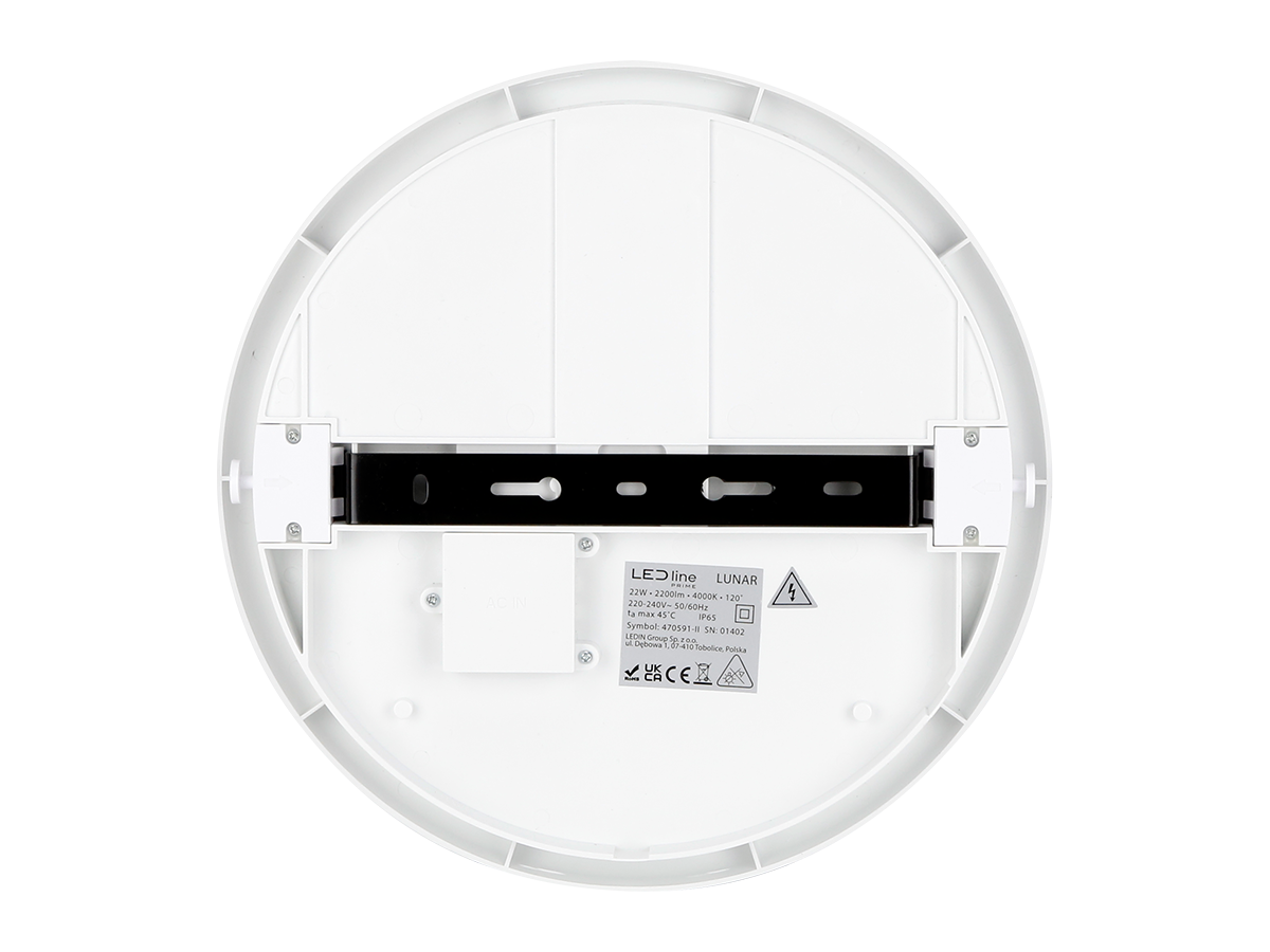 Plafonlamp LUNAR 4000K 22W 2200lm rond IP65 wit PRIME