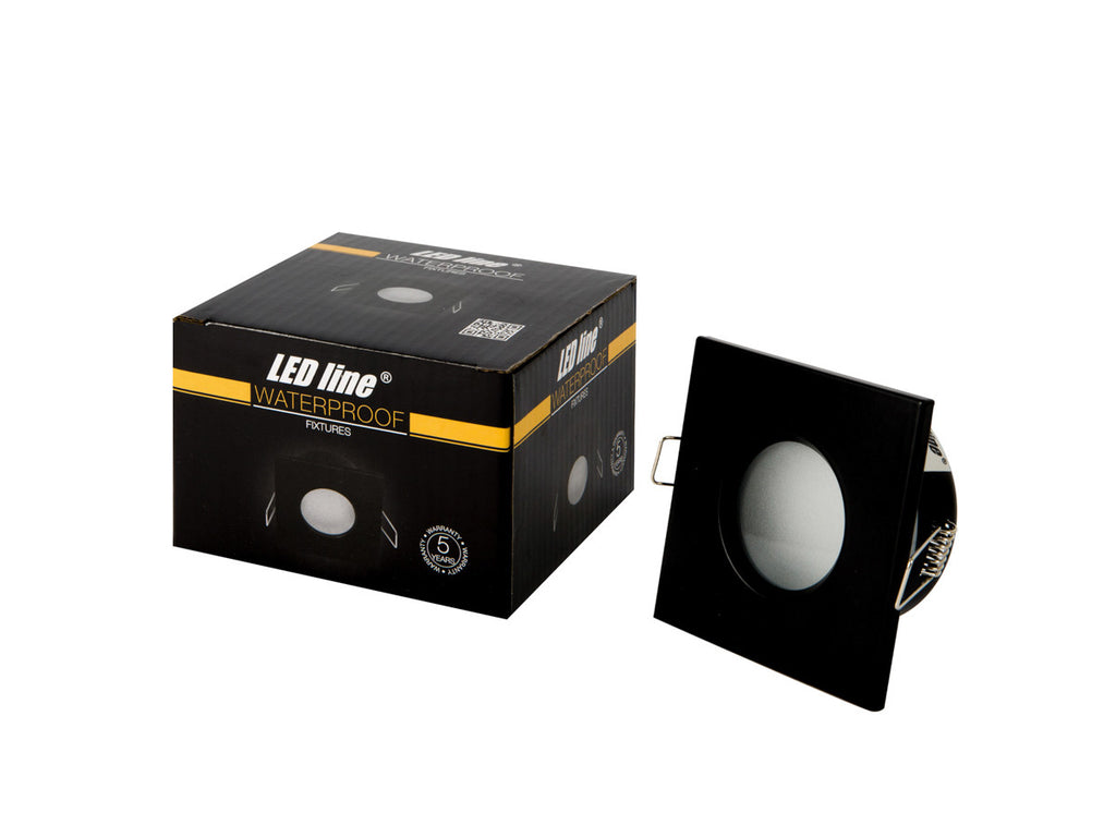 PLAFONDLAMP waterdicht vierkant IP65 zwart PRIME