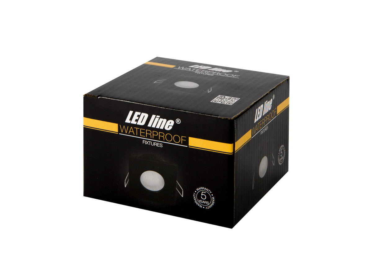 PLAFONDLAMP waterdicht vierkant IP65 zwart PRIME