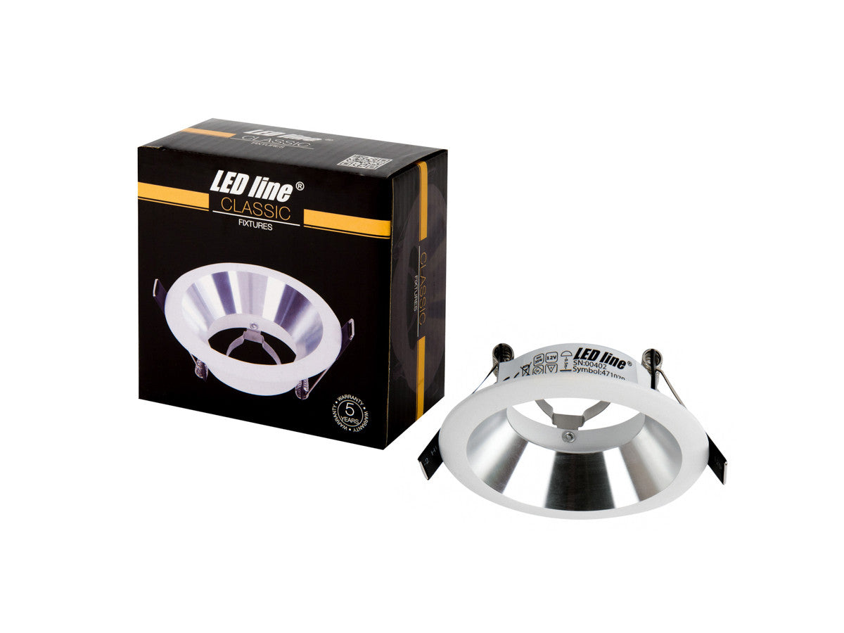 PLAFONDLAMP rond IP20 wit-zilver PRIME