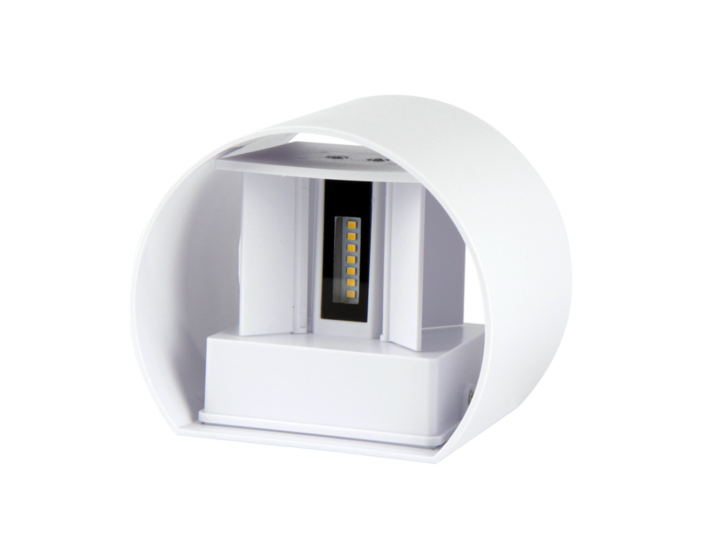 Buiten wandlamp LED 2x3W 3000K IP54 wit CILINDER LITE