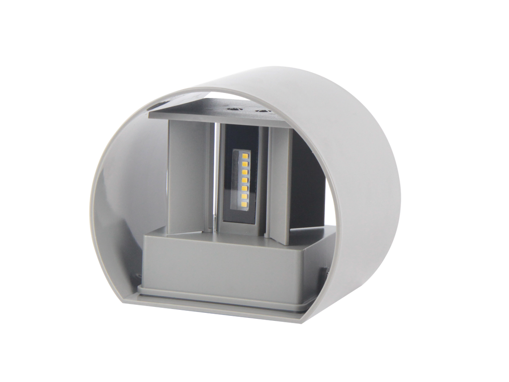 Buitenwandlamp LED 2x3W 3000K IP54 grijs CILINDER LITE