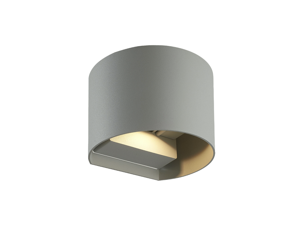 Buitenwandlamp LED 2x3W 4000K IP54 grijs CILINDER LITE