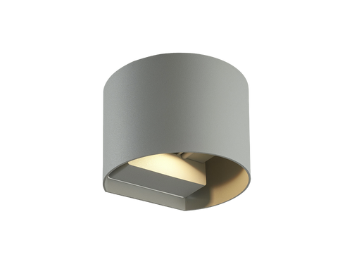 Buitenwandlamp LED 2x3W 4000K IP54 grijs CILINDER LITE