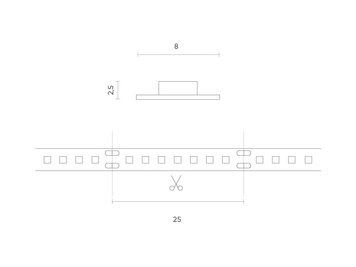 LED-strip 600/5m SMD 12V 11000K 9.6W IP20 8mm 5m 960lm/m PRIME