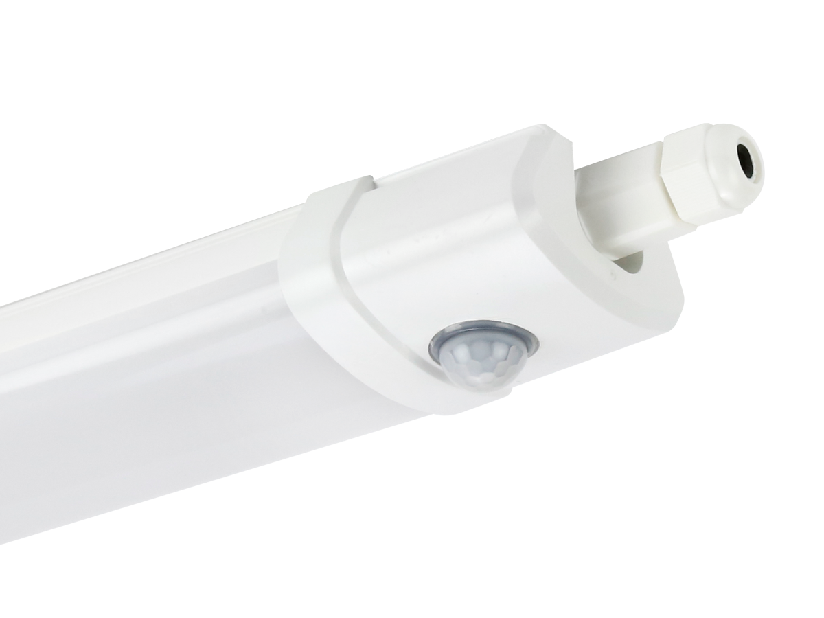 Hermetische armatuur TRI-PROOF 4000K 30W 3600lm IP65 65cm grijs LITE PIR