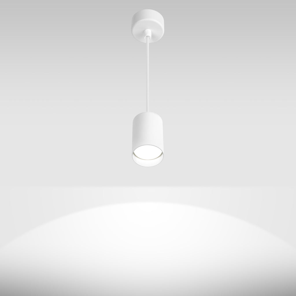 Hangende plafondarmatuur PIPE GU10 rond IP20 wit LITE