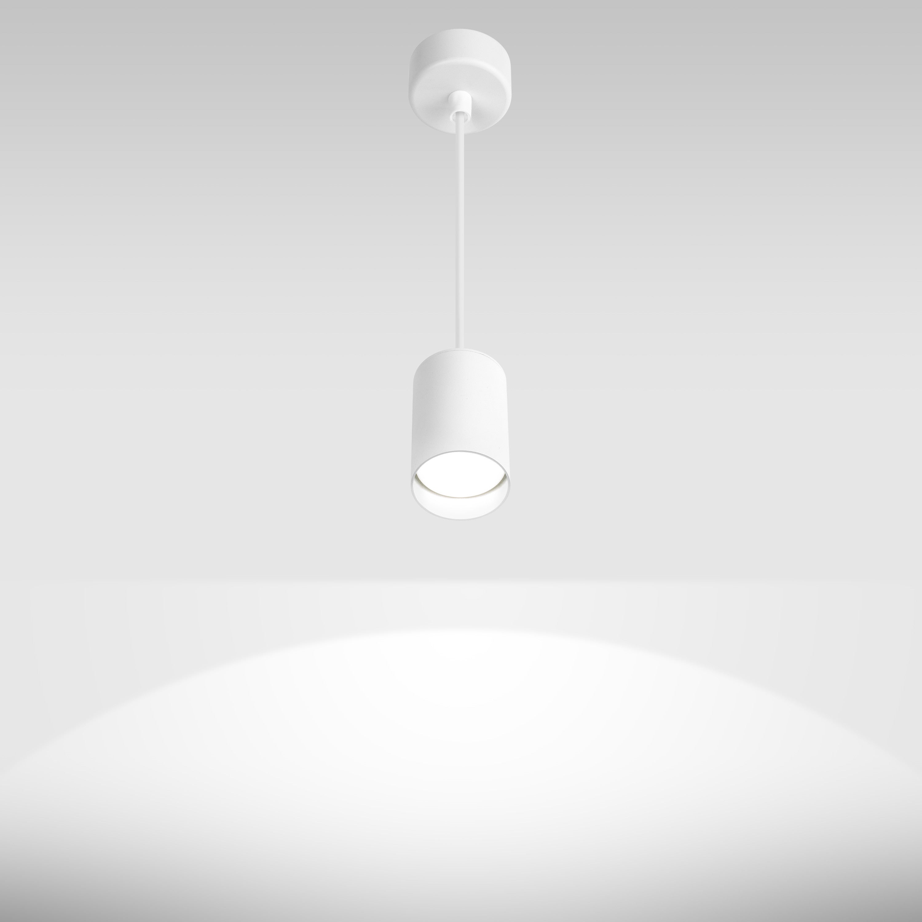 Hangende plafondarmatuur PIPE GU10 rond IP20 wit LITE