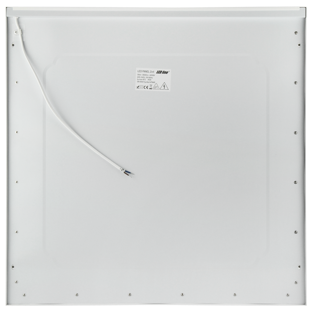 Edge Paneel 2in1 4000K 30W 3600lm IP20 60x60cm wit Oppervlak/Inbouw PRIME