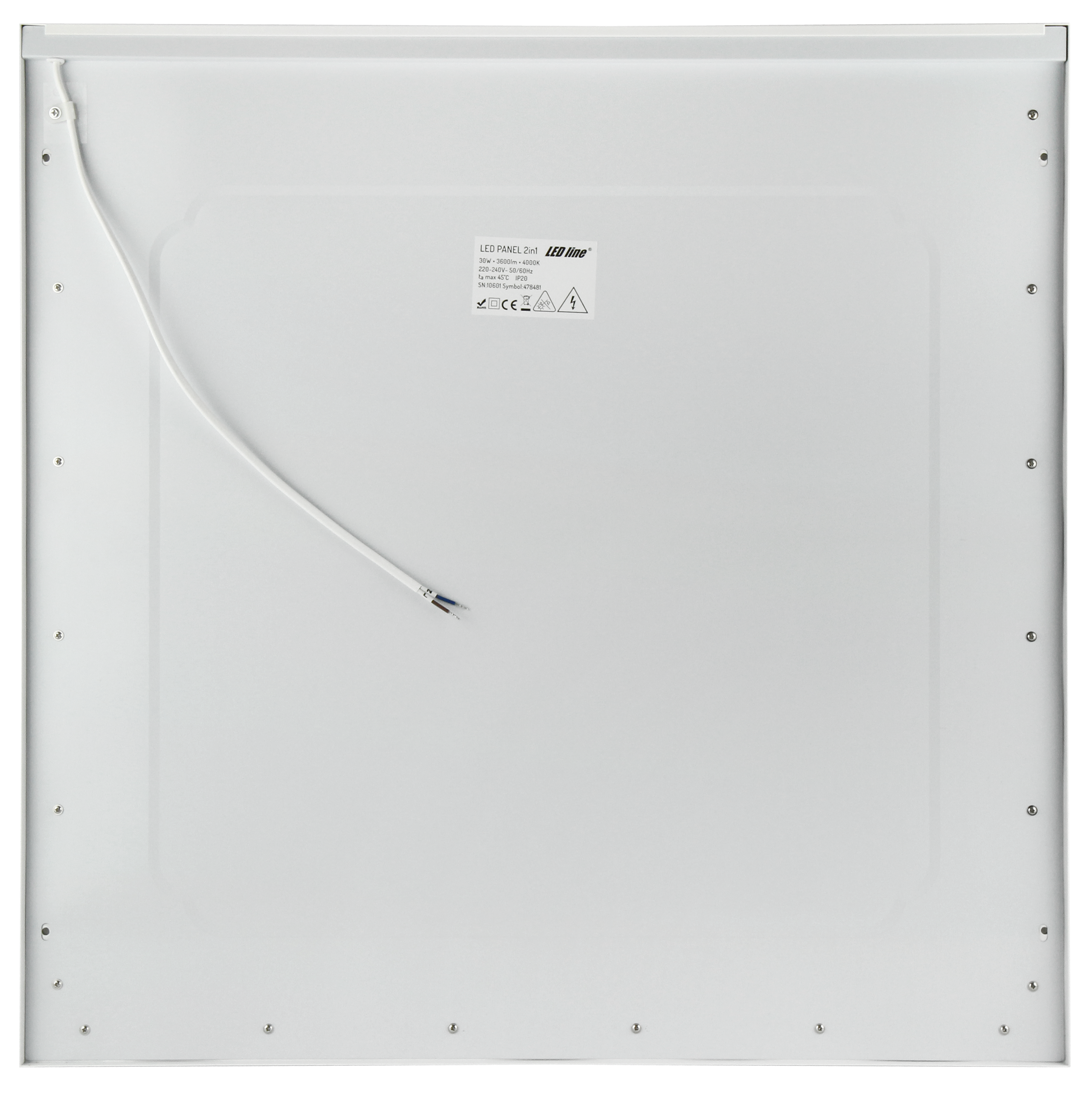 Edge Paneel 2in1 4000K 30W 3600lm IP20 60x60cm wit met Skyframe rand Oppervlak/Inbouw PRIME