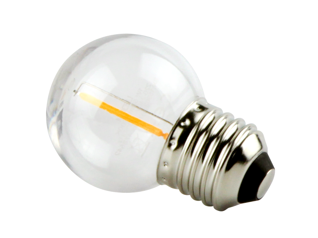 LED-lamp E27 2700K 1W 50lm 230V 270° FILAMENT G45 Glas GIRLANDA LITE