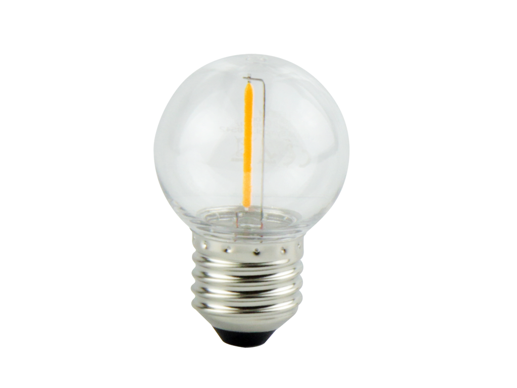 LED-lamp E27 2700K 1W 50lm 230V 270° FILAMENT G45 Glas GIRLANDA LITE