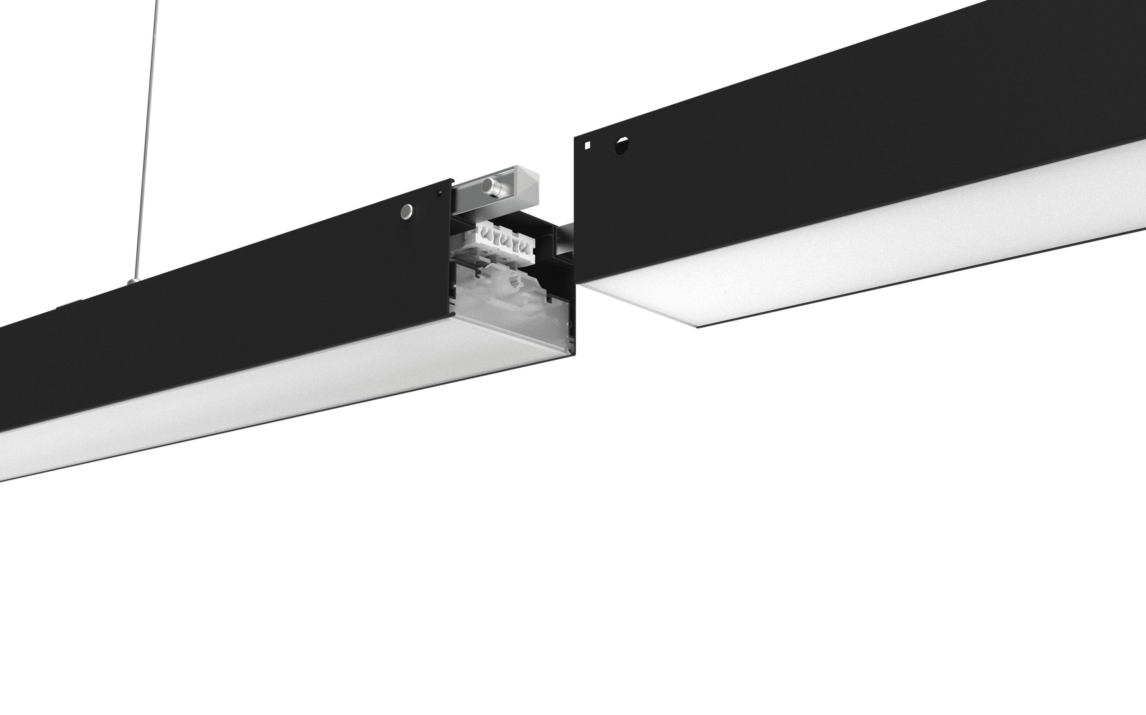 Lineaire armatuur FUSION 4000K 60W 7800lm P18° IP20 150cm zwart PRIME