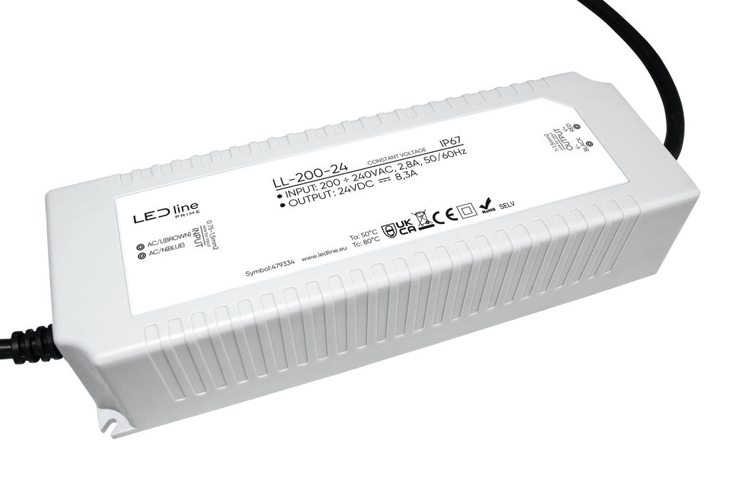 Voeding 200-24 IP67 200W 24V PRIME