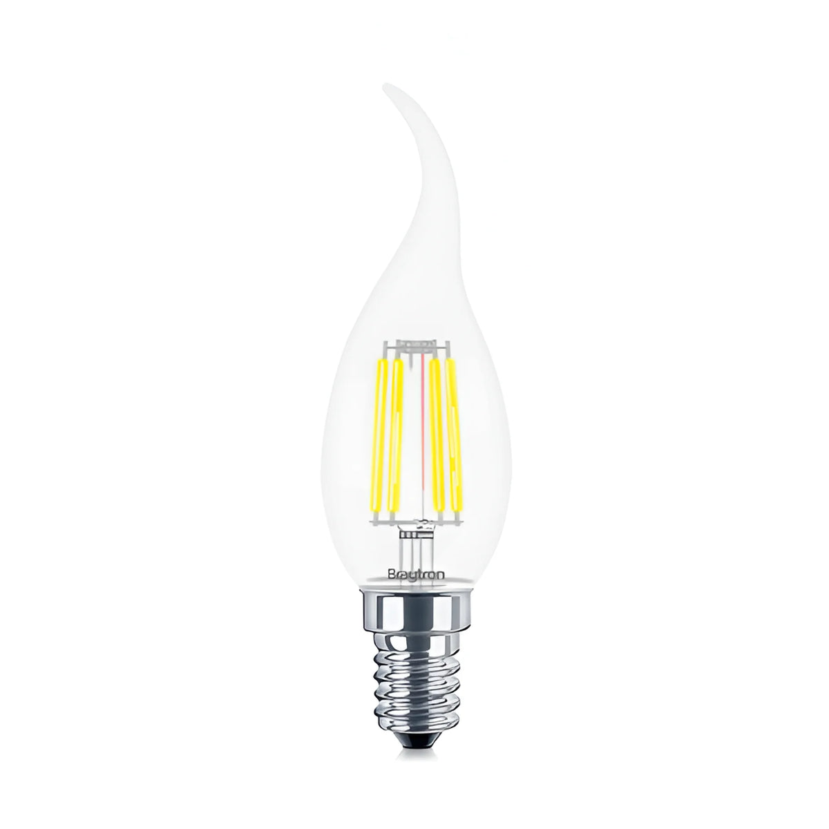 Braytron Advance LED Lamp 4W E14 3000K Transparant C35T