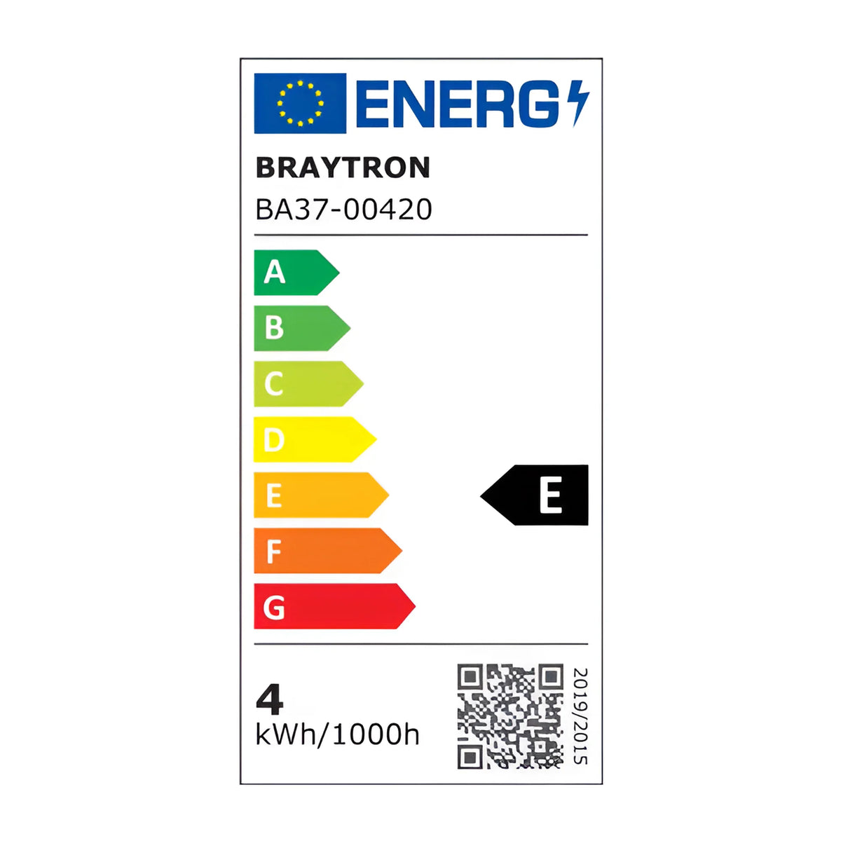Braytron Advance LED Lamp 4W E27 3000K Transparant G45