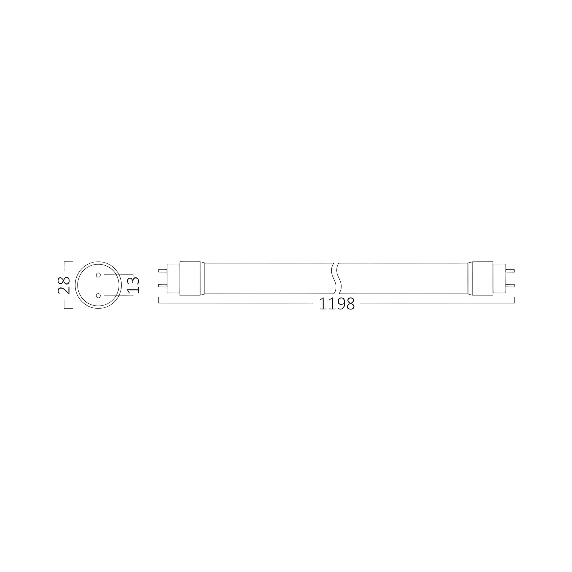 Braytron Advance LED Buis 18W G13 4000K DB T8 GLS