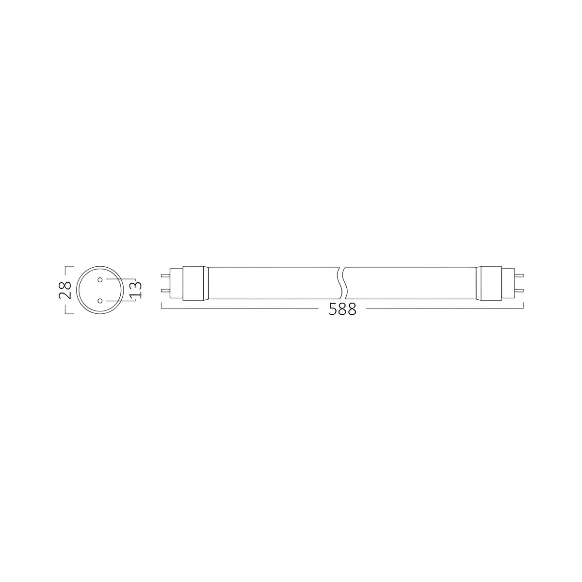 Braytron Advance LED Buis 9W G13 3000K SG T8 GLS