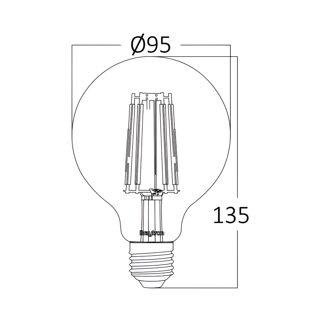Braytron Advance LED Lamp 6W E27 2200K G95 AMB