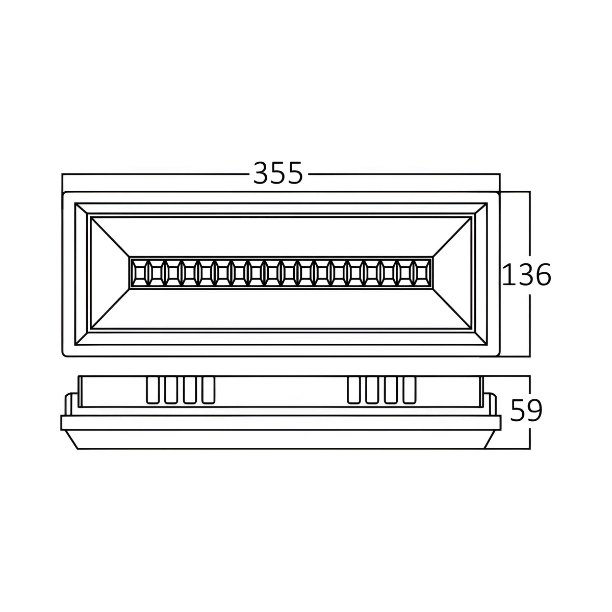 Braytron Exit Nooduitgangverlichting 5W IP65 Wit LED DUAL