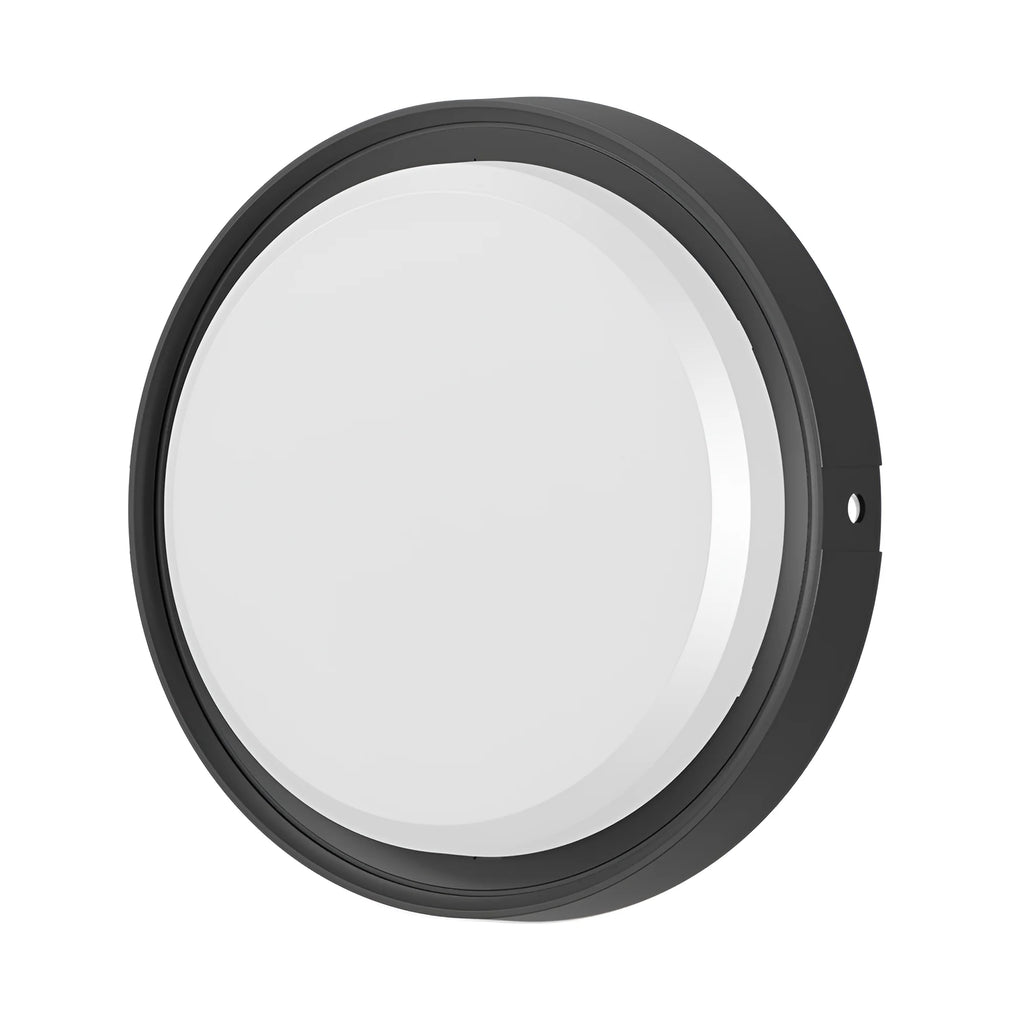 Braytron Bulkhead LED Bulkhead-armatuur 12W IP65 Zwart RND 3IN1