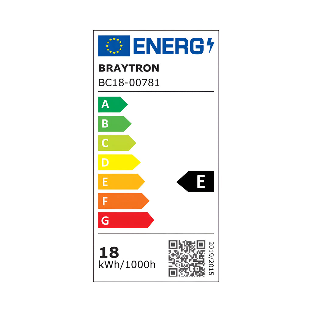 Braytron Bulkhead LED Bulkhead-armatuur 18W IP65 Zwart RND 3IN1
