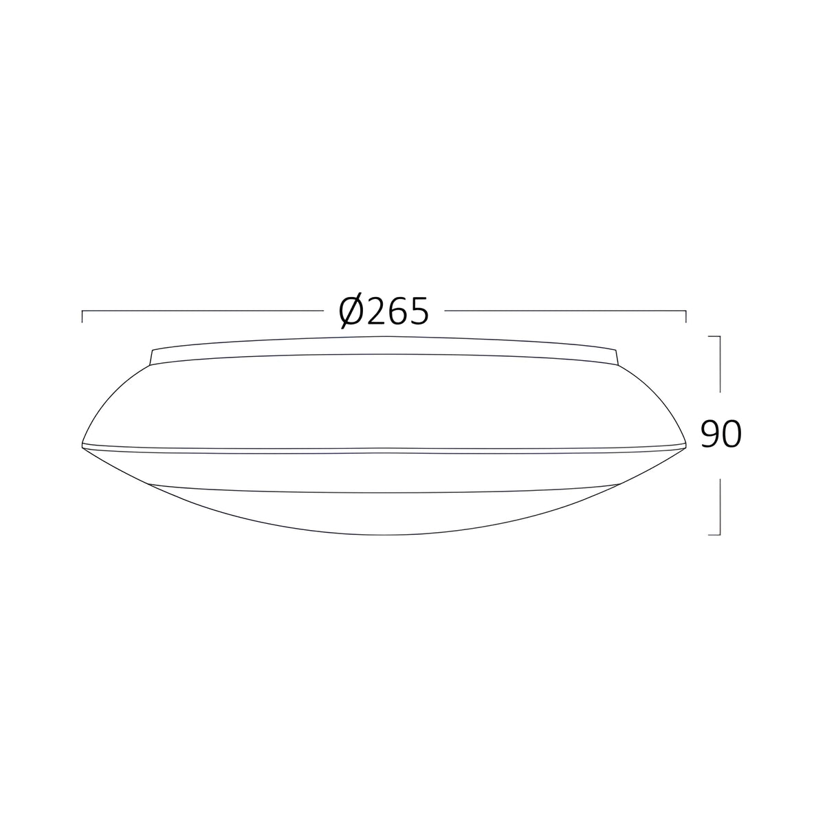 Braytron Napoli Plafondlamp IP65 Wit D270 1xE27 PC SNS
