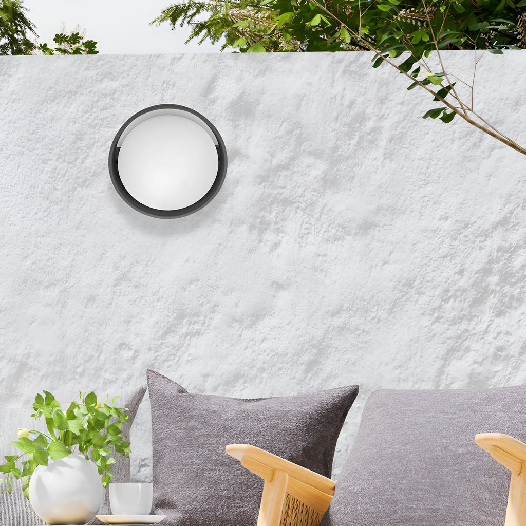 Braytron Walls Wandlamp 12W 3000K IP65 Grijs D RND