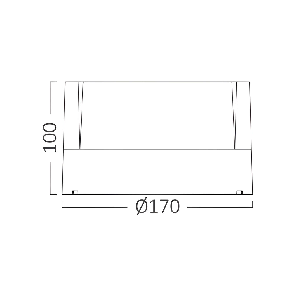 Braytron Walls Wandarmatuur 15W IP65 Grijs G1 RND 3IN1