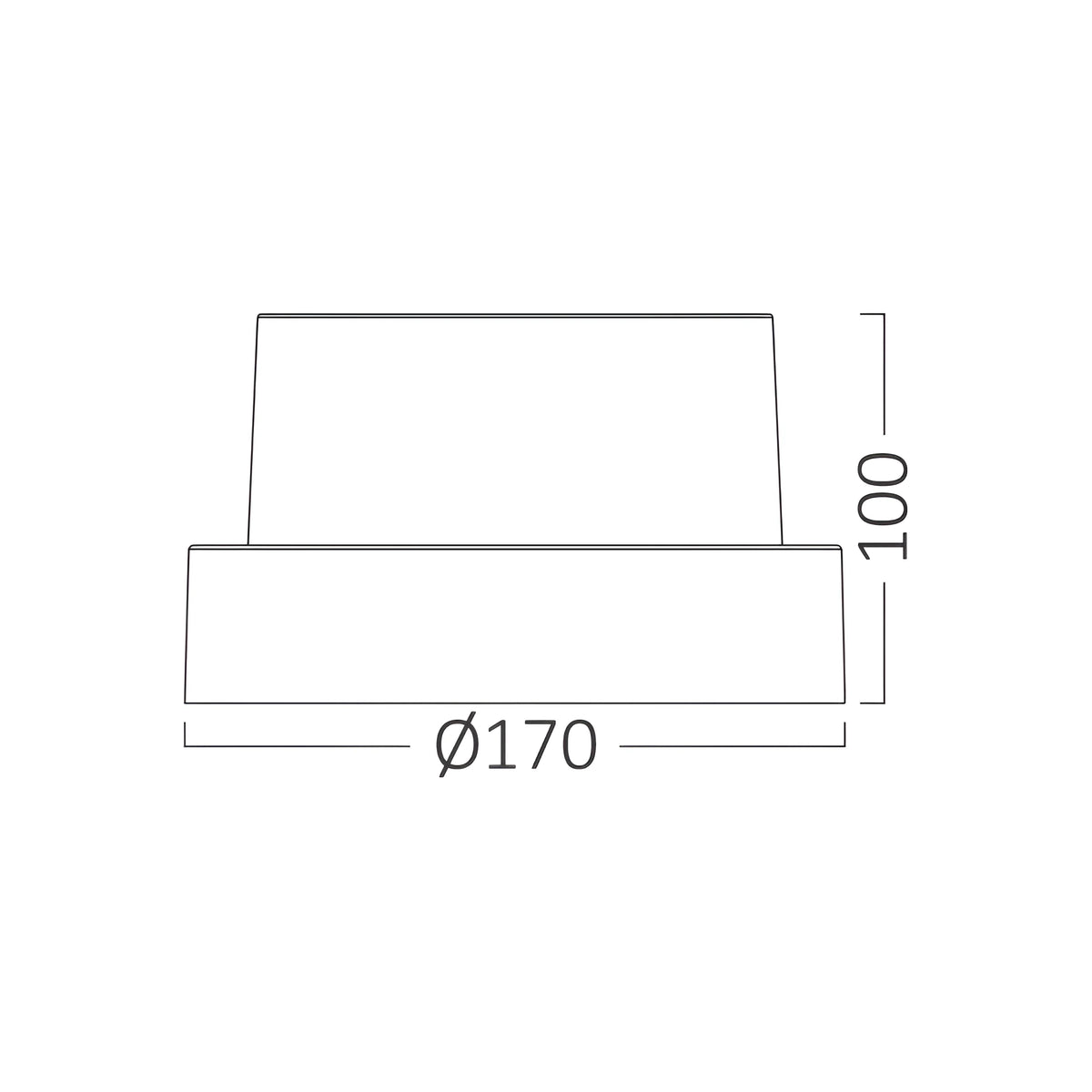 Braytron Walls Wandlamp 15W 4000K IP65 Zwart G2 RND
