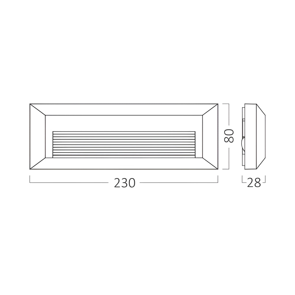 Braytron Vekta Wandlamp 3W IP65 Wit B RCT 3IN1