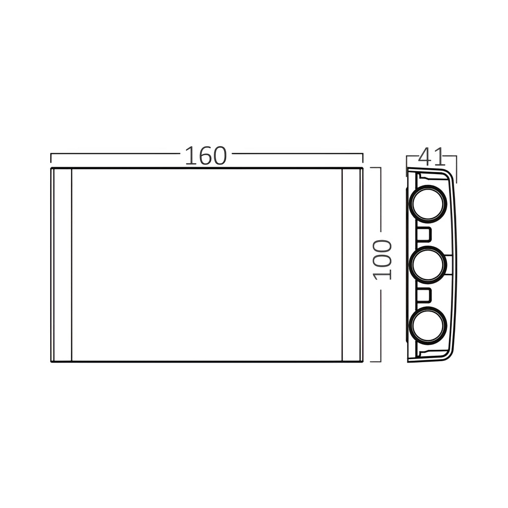 Braytron Vector Wandlamp IP65 Wit B WL 6x1W 3IN1