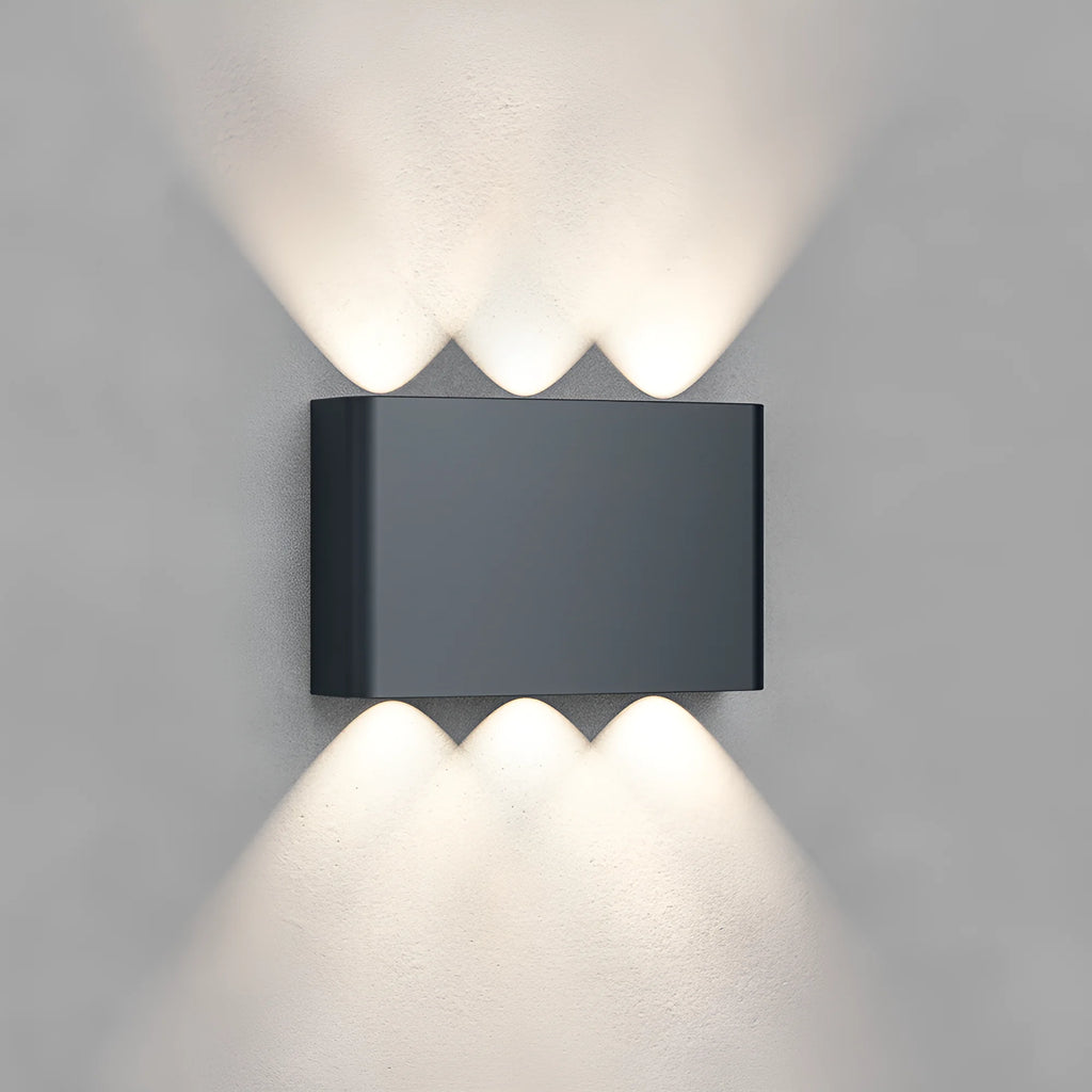 Braytron Vector Wandlamp IP65 Grijs B WL 6x1W 3IN1