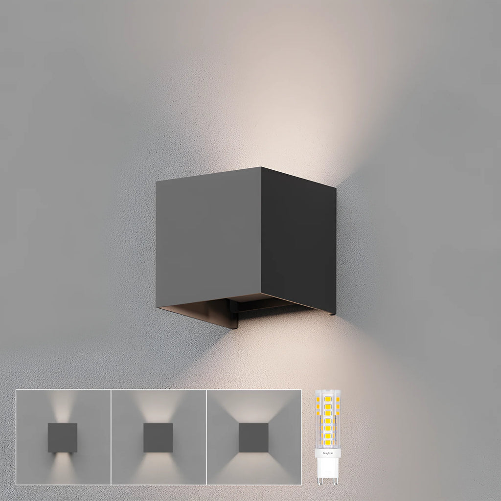 Braytron Vekta Wandlamp IP54 Grijs B WL.2 1xG9