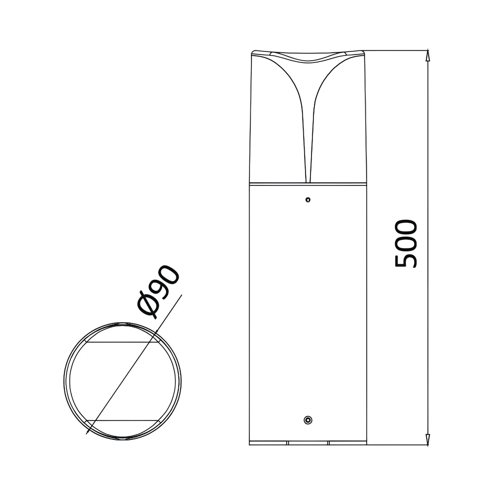 Braytron Milano Sokkellamp IP44 500 1xE27