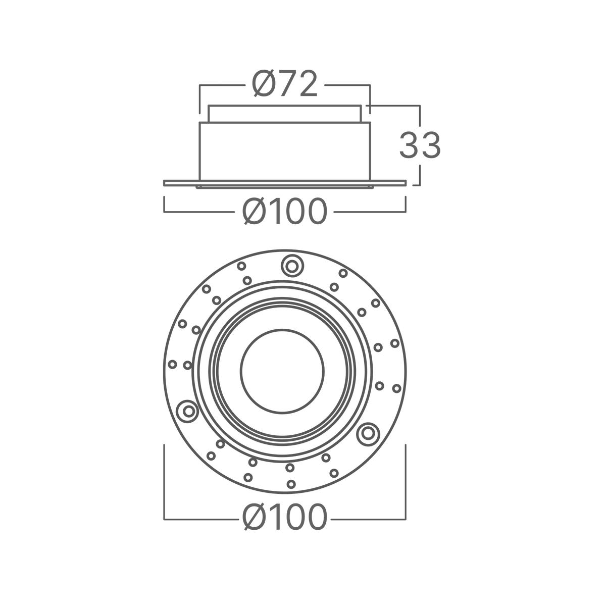 Braytron Gata LED Spot Zwart TR 2 RND