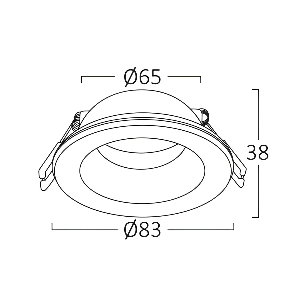 Braytron Tetra LED Spot IP54 Zwart IP RND