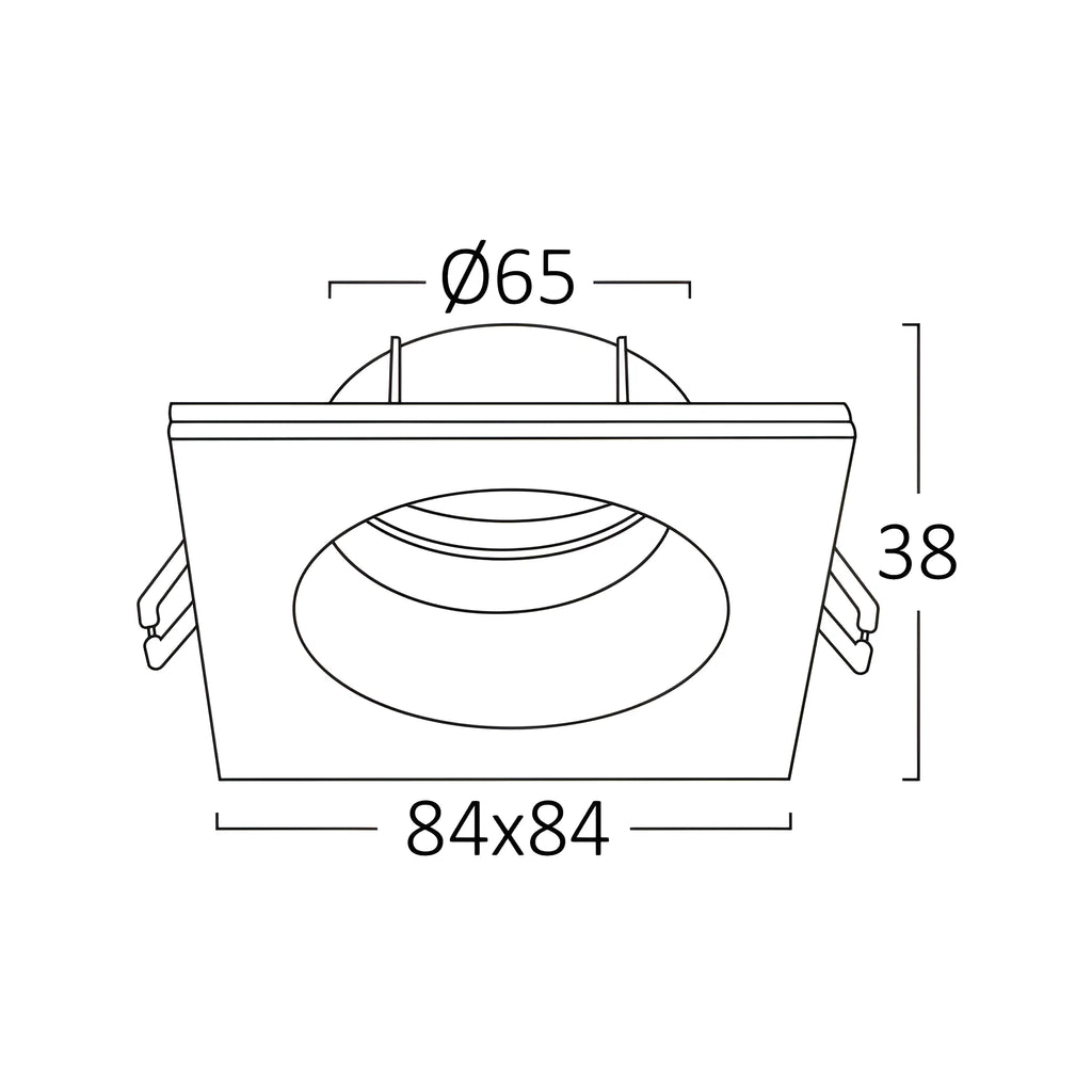 Braytron Tetra LED Spot IP54 Zwart IP SQR